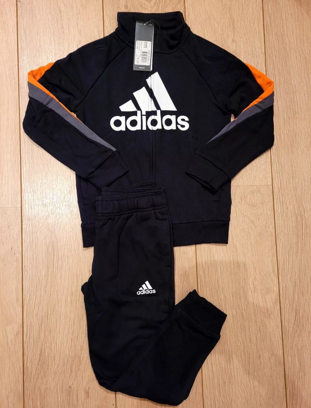 Junior Boys Girls Adidas Full Tracksuit Black RRP £37.99
