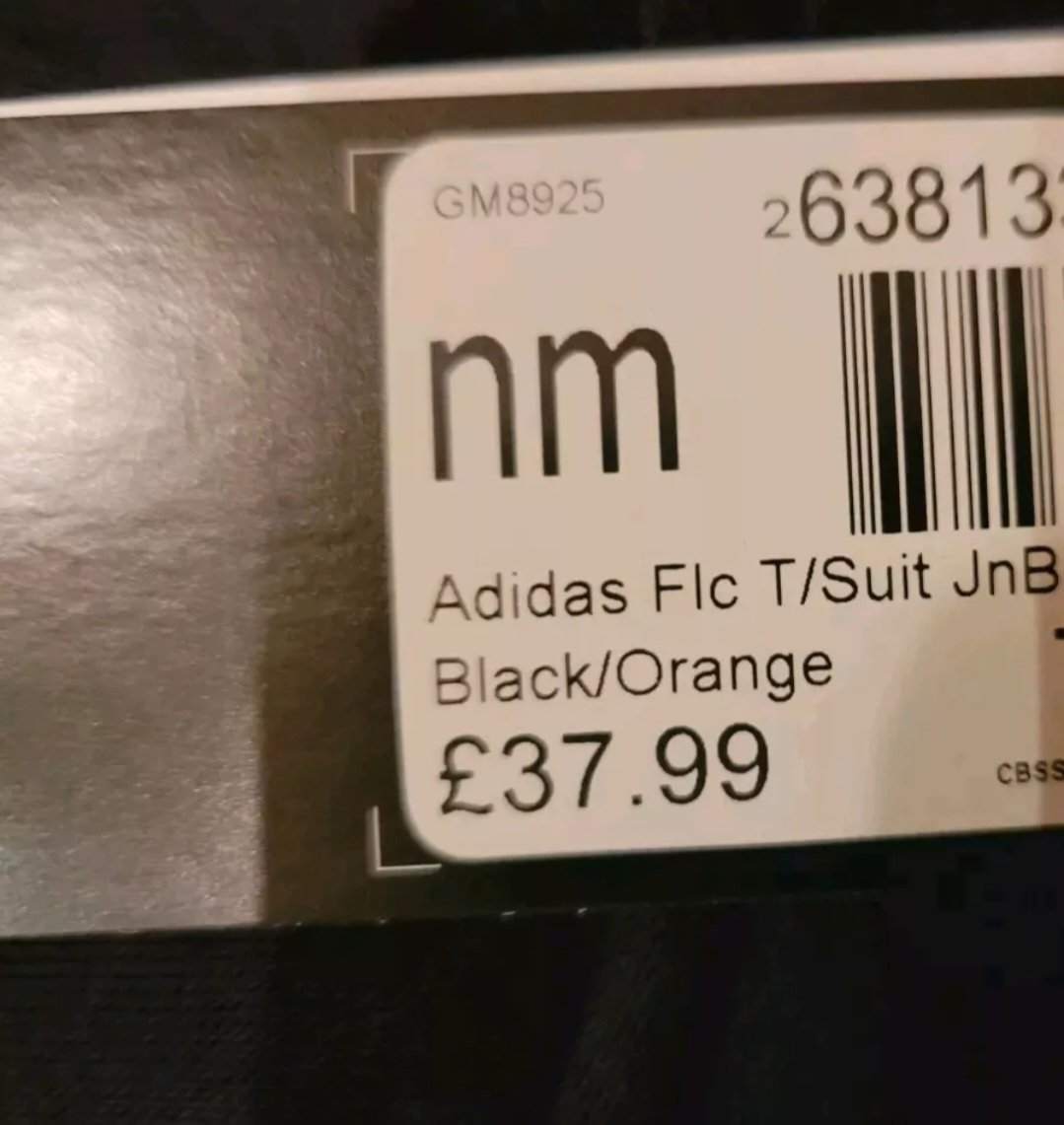 Junior Boys Girls Adidas Full Tracksuit Black RRP £37.99 - Image 3