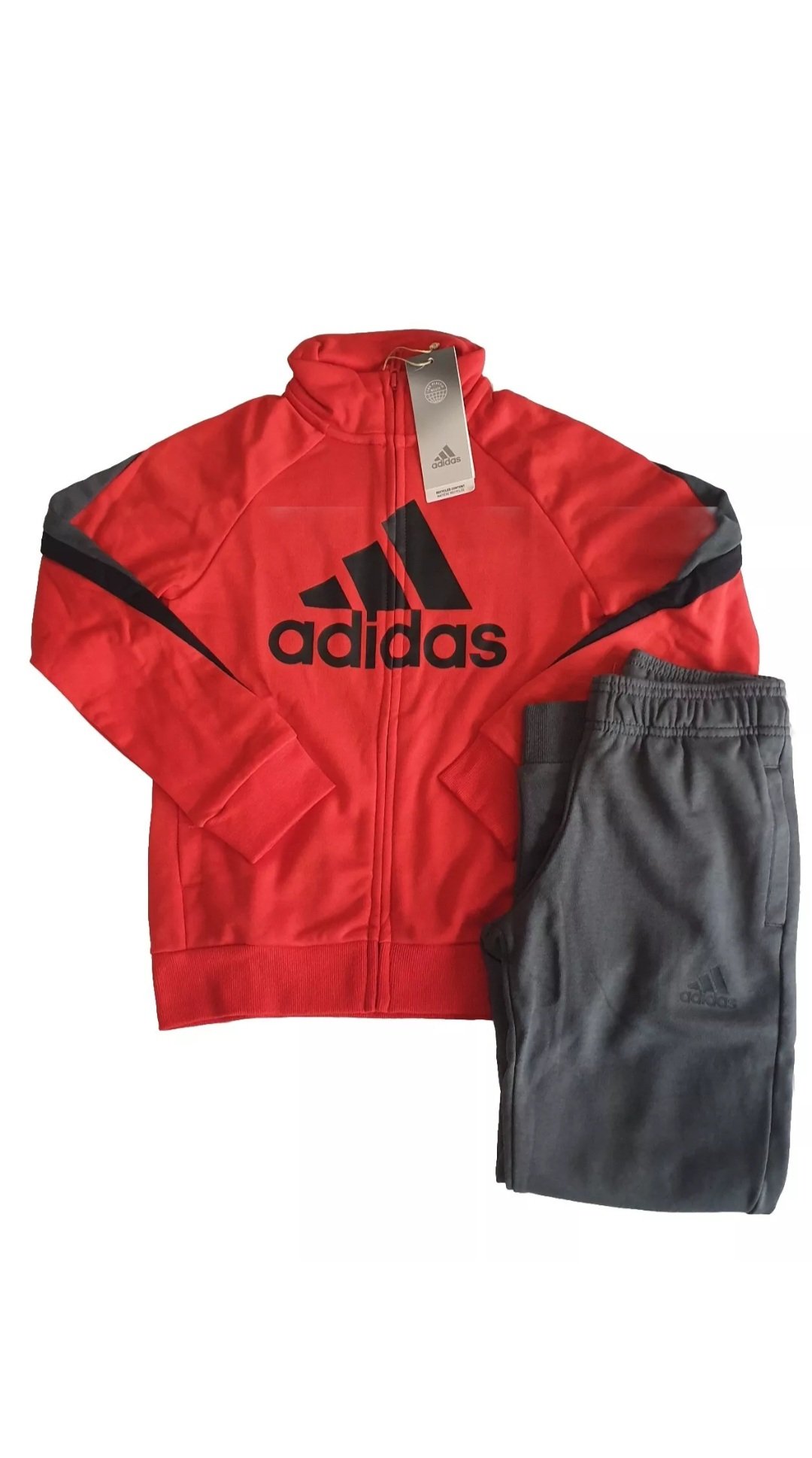 Junior Boys Girls Adidas Full Tracksuit Red RRP £49.99 New